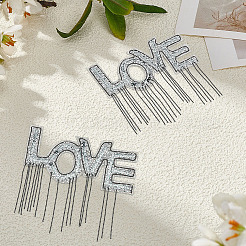 2 шт. Стразы для горячей фиксации в виде слова «любовь»&nbsp;DIY-MA0006-94