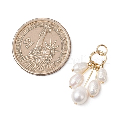 Подвески из натурального культивированного пресноводного жемчуга с бусинами из риса&nbsp;PALLOY-JF04817