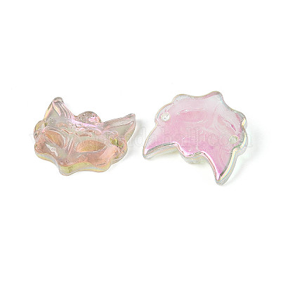 Подвески-соединители из прозрачного стекла с гальваническим покрытием&nbsp;EGLA-N053-02C-1