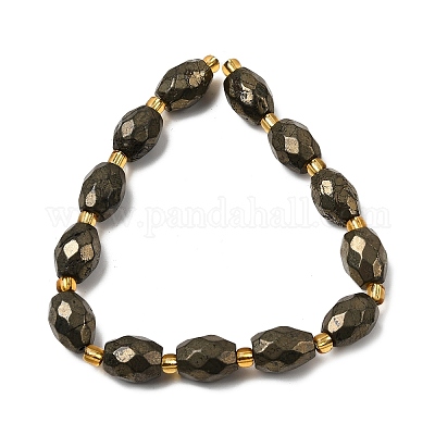 Природного пирита бисер нитей&nbsp;G-Z131-F01-01-1