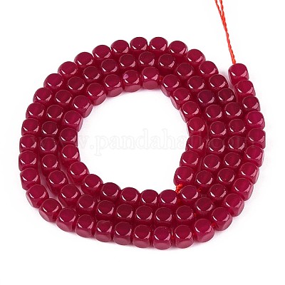 Нити бусин из красного корунда&nbsp;G-G106-N01-03-1