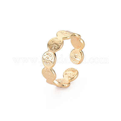 Текстурированное плоское круглое кольцо-манжета RJEW-S048-007G-NF-1