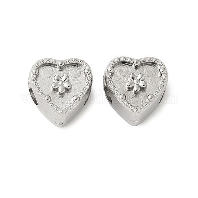 Европейские бусины из нержавеющей стали 304 STAS-D307-02B-P-1