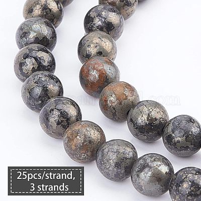 Природного пирита бисер нитей G-OC0001-83-1