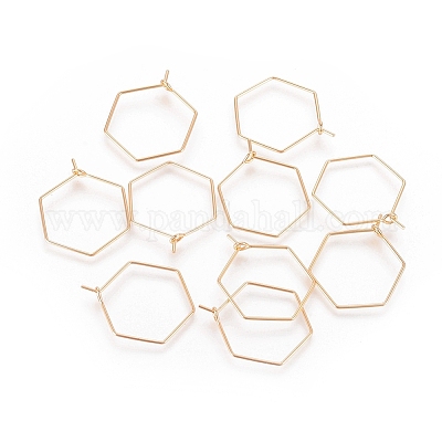 Латунные крючки для сережек&nbsp;LS-X-KK-T038-424A-G-1