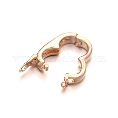 Стойки обшивки латунные микро проложить кубического циркония Twister застежками ZIRC-I012-16RG-RS-1