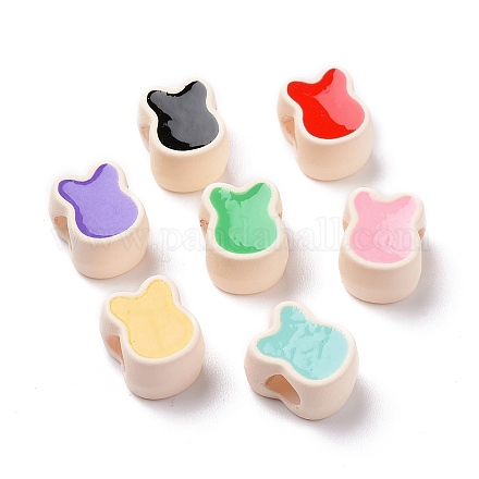 Прорезиненный стиль акриловые европейские бусины SACR-E009-12-1