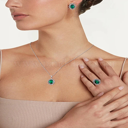 Овальные стеклянные подвески&nbsp;SJEW-LP0001-55-1