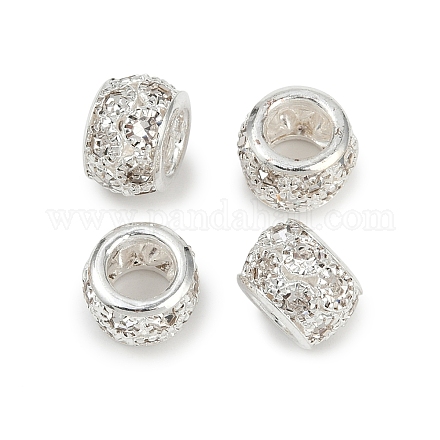 Латунные бусины со стразами &nbsp;KK-U071-01S-1