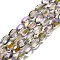 Electroplate Glass Beads Strands, Oval, Faceted, Thistle, 6.5x4.5x3mm, Hole: 0.8mm, about 79~80pcs/strand, 19.29''~20.67''(49~52.5cm)