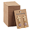 200Pcs Kraft Paper Earring Display Cards, Rectangle, BurlyWood, 7x4.9x0.03cm