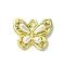 Alloy and Rhinestone Pendant, with Resin, Butterfly, Golden, 14.5x18x4.5mm, Hole: 1.8mm