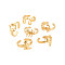 Ion Plating(IP) 304 Stainless Steel 12 Constellations/Zodiac Signs Open Cuff Ring for Women, Real 18K Gold Plated, Nickel Free, 12 Constellations, US Size 6 3/4(17.1mm)~US Size 8 1/4(18.3mm)