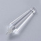 Glass Pendants, Bullet Shape Charm, Clear, 63mm