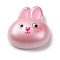 Resin Cabochons, Rabbit, Pink, 19.5x18.5x8.5mm