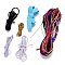 Flat Elastic Rubber Cord/Band, Webbing Garment Sewing Accessories, Mixed Color, 1~20mm, about 2.18 yards(2m)/bundle
