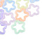 Transparent Luminous Acrylic Pendants, with Glitter Powder, Star, Mixed Color, 29.5x30.5x5mm, Hole: 1.8mm