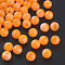 Acrylic Beads, Imitation Gemstone, Round, Dark Orange, 8mm, Hole: 1.8mm, about 1600pcs/400g