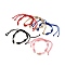 Adjustable Braided Nylon Cord Bracelet Making, with 304 Stainless Steel Open Jump Rings, Mixed Color, Single Chain Length: about 6 inch(15cm)