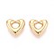 Brass Pendants, Heart Charms, Nickel Free, Real 18K Gold Plated, 10.5x12x4mm, Hole: 4mm
