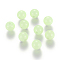 Luminous Acrylic Round Beads, Pale Green, 5mm, Hole: 1.5mm, 100pcs