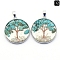 Synthetic Turquoise Pendants, Flat Round, 33mm