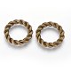 Соединительные колечки тибетского стиля&nbsp;TIBE-S050-AB-FF-2