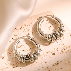 Серьги-кольца из нержавеющей стали 304&nbsp;WGF6457-01