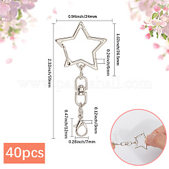 40 шт. пружинные кольца из цинкового сплава. звезда&nbsp;KEYC-SP0001-43