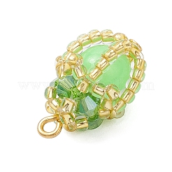 Светящиеся подвески-капли из стеклянных бусин ручной работы&nbsp;PALLOY-MZ00962