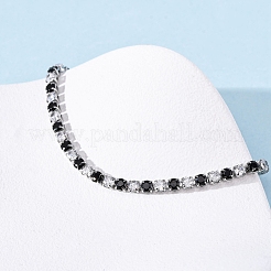 Браслеты-цепочки из нержавеющей стали 304 с кубическим цирконием для женщин&nbsp;BJEW-G754-01A-P01