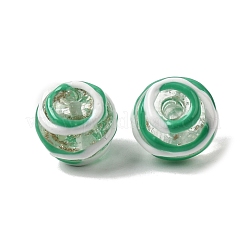 Бусины ручной работы из эмали с золотым песком&nbsp;LAMP-B035-03B