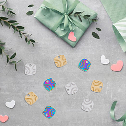 18 шт. 3-х цветные подвески из нержавеющей стали 304 со стразами&nbsp;STAS-DC0014-13