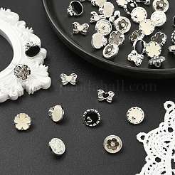 40 шт. 10 стиля пуговицы из сплава с тремя отверстиями на ножке&nbsp;BUTT-CJ0001-07