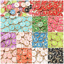 60шт 12 цвета сплава эмалевые подвески&nbsp;ENAM-YW0008-02