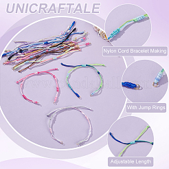 Изготовление браслетов из 12 сегмента окрашенной нейлоновой нити&nbsp;BJEW-UN00011