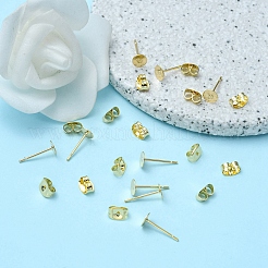 20 шт. фурнитура для сережек-гвоздиков из нержавеющей стали 304&nbsp;STAS-YW0001-42F