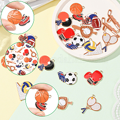 18шт 9 стиля подвески из цинкового сплава с эмалью&nbsp;FIND-SC0020-54