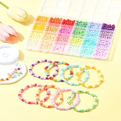 Наборы для изготовления браслетов из стеклянных бусин своими руками&nbsp;SEED-FS0001-39