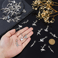 36 шт. 9 стиля подвеска из сплава на балетную тему&nbsp;HJEW-FH00183