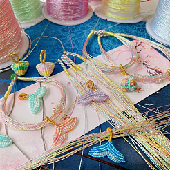 10 рулон 3-слойного металлического полиэфирного шнура&nbsp;MCOR-CJ0001-07A