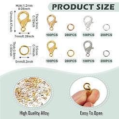 400 шт. 4 цвета сплава застежки-клешни омара&nbsp;FIND-TA0008-94