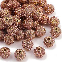 Бусины из сплава и страза&nbsp;RB-A034-10mm-A27G