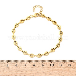 Браслеты-цепочки из нержавеющей стали 304 в виде кофейных зерен для женщин&nbsp;BJEW-C094-11G