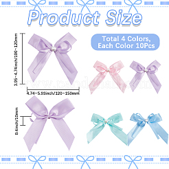 40 шт. 4-х цветные банты из полиэстера&nbsp;DIY-SP0004-80
