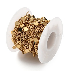 Цепи панцирного крепления из нержавеющей стали 304 с плоским круглым шармом&nbsp;CHS-F020-03G-01