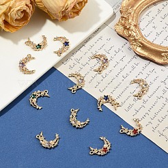 12шт 6 цвета акриловые подвески со стразами&nbsp;FIND-YW0011-60