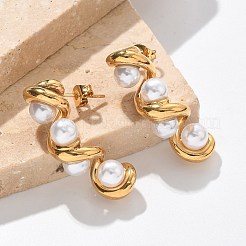 Серьги-гвоздики из нержавеющей стали 304&nbsp;EJEW-L287-067G