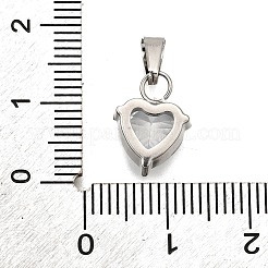 Подвески из нержавеющей стали 304 с микропаве из кубического циркония&nbsp;STAS-B086-13P-04