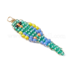 Стеклянные подвески из бисера&nbsp;PALLOY-MZ01239-02